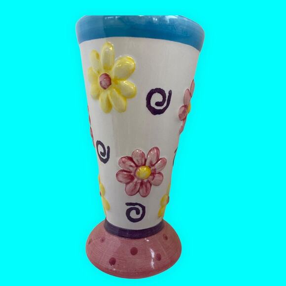 Ice Cream Cone Dish Sundae Dessert Serving Cup Daisies - Picture 2 of 7